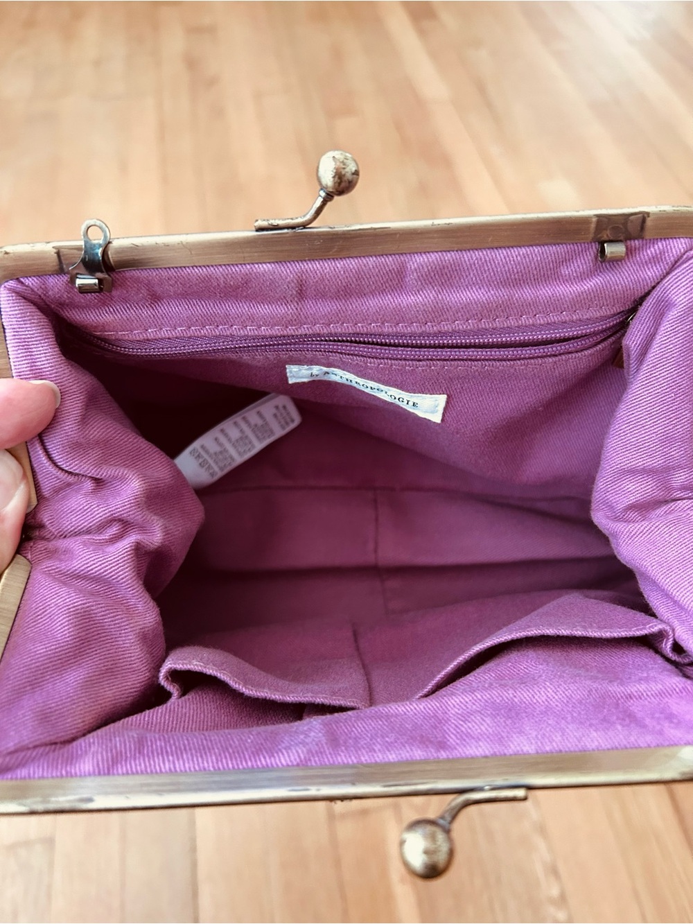 Anthropologie Tweed Frame Clutch Bag - Picture 3 of 4
